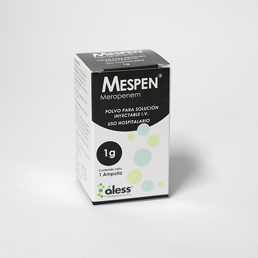 Mespen 1g polvo para solución inyectable X 1 IV (Meropenem)
