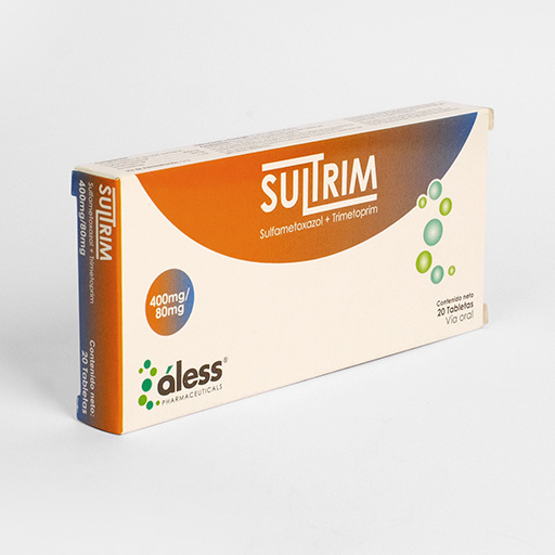 Sultrim (Sulfametoxazol + Trimetoprim) 400mg + 80mg tabletas X 20