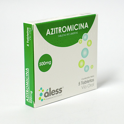 Azitromicina 500mg tabletas recubiertas X 5