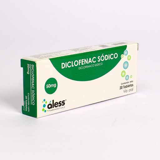 Diclofenac sódico 50mg tabletas X 20