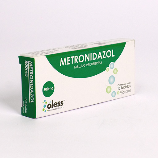 Metronidazol 500mg Tabletas recubiertas X 10