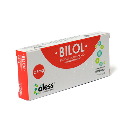 Bilol 2,5mg Tabletas recubiertas X 10 (BISOPROLOL FUMARATO)