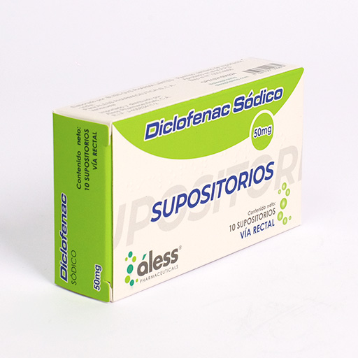 Diclofenac sódico 50mg supositorios X 10