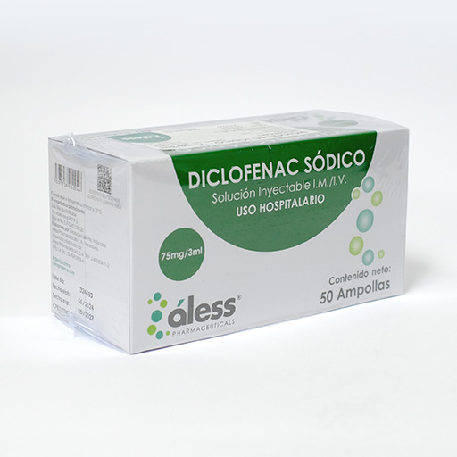 Diclofenac sódico 75mg / 3ml IM/IV AMP X 50
