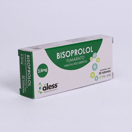 Bisoprolol fumarato 5mg tabletas recubiertas x 30