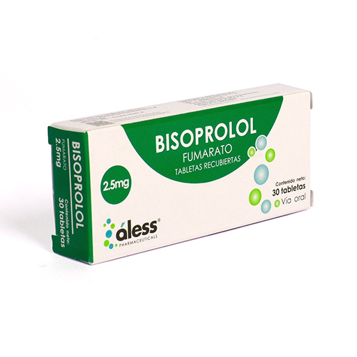 Bisoprolol fumarato 2,5mg tabletas recubiertas x 30