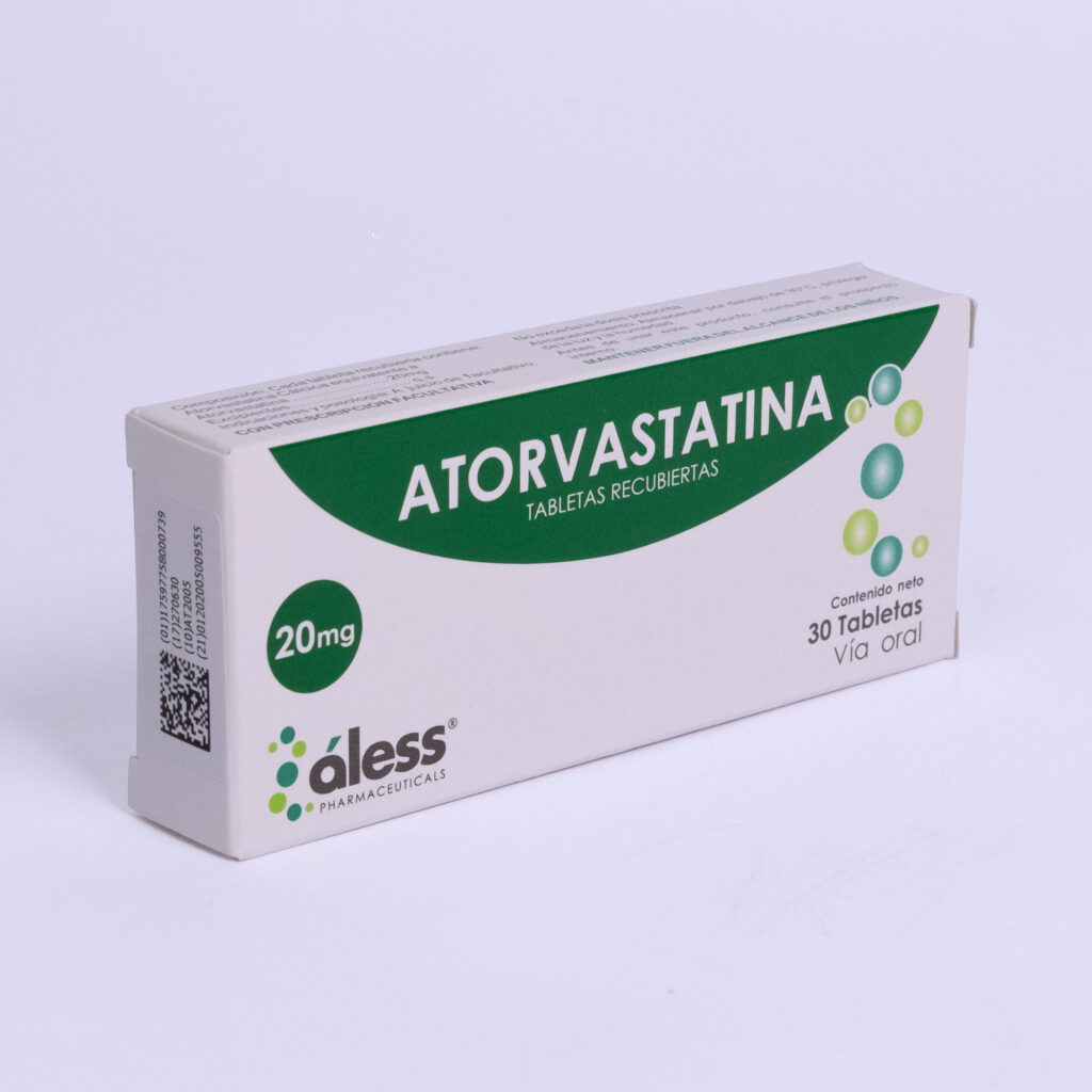Atorvastatina 20mg tabletas recubiertas x 30