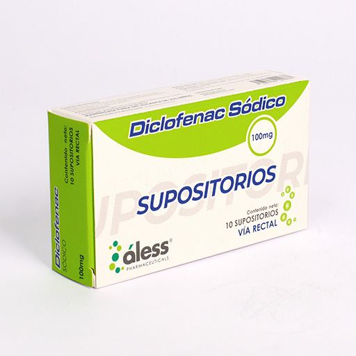 Diclofenac sódico 100mg supositorios x 10