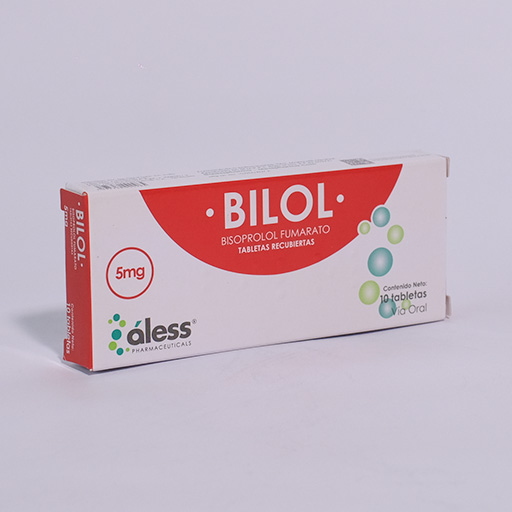 Bilol (Bisoprolol fumarato) 5mg tabletas recubiertas x 10