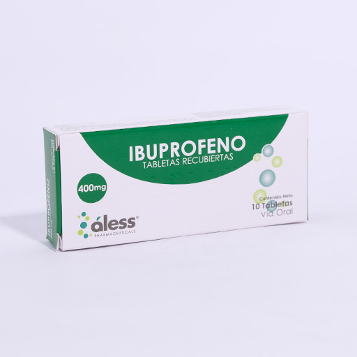 Ibuprofeno 400mg tabletas recubiertas x 10