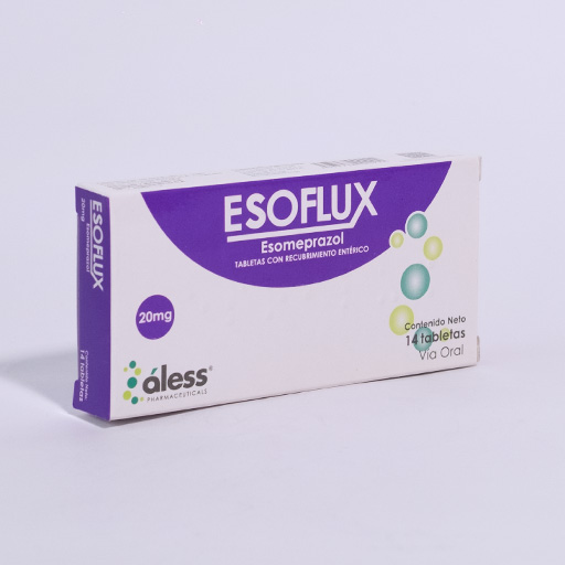 Esoflux (Esomeprazol) 20mg tabletas con recubrimiento entérico x 14