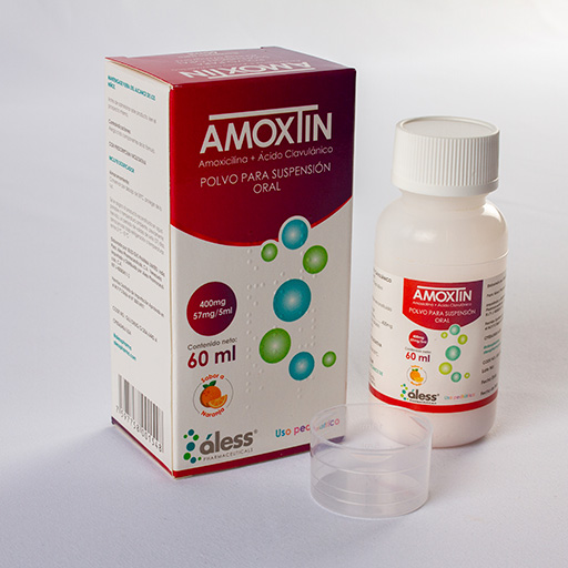 Amoxtin (Amoxicilina + Acido Clavulanico) 400+57Mg/5Ml Polvo Para Suspension Oral 60Ml