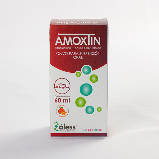Amoxtin (Amoxicilina + Acido Clavulanico) 600Mg+42,9Mg / 5Ml Polvo Para Suspension Oral 60Ml